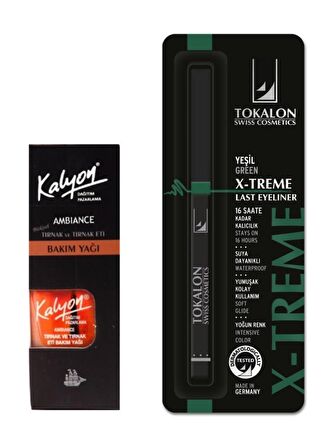 Kalyon Tırnak Bakım Yağı +Tokalon Asansörlü Göz Kalemi Yeşil